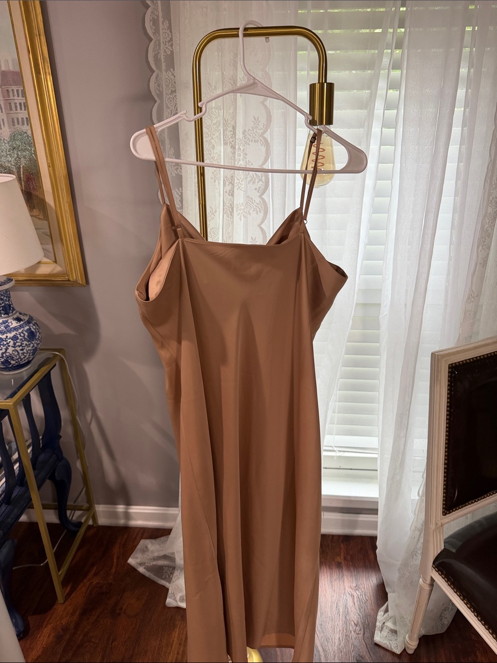 Banana Republic Tan Cowl-Neck Midi Slip Dress - Picture 3 of 4
